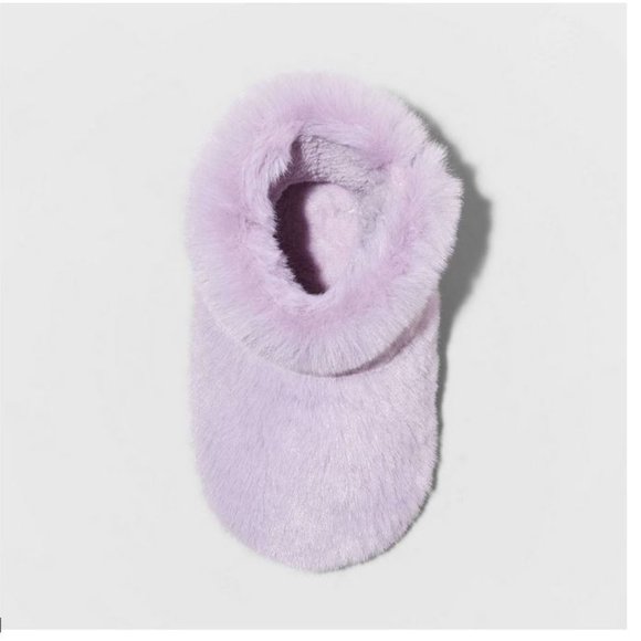 Toddler Girls' Dallas Fur Bootie Slippers Non Slip- Cat & Jack™ Purple - Picture 3 of 4